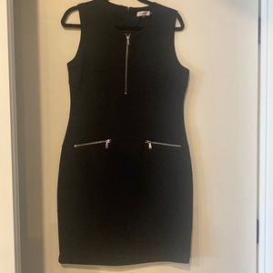 Calvin Klein navy dress.